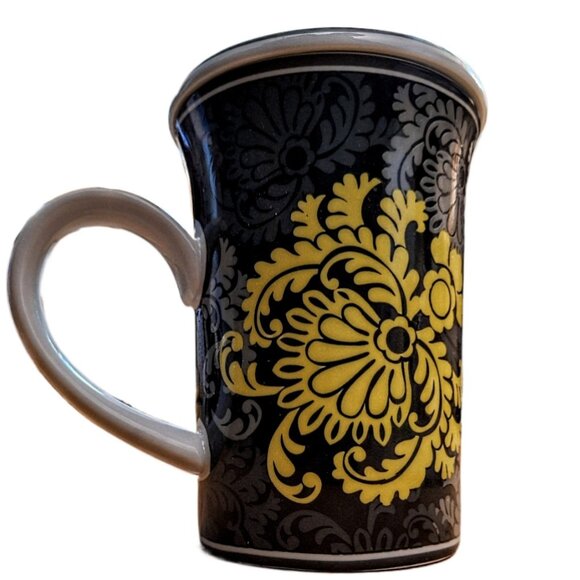 Vera Bradley Baroque 8 Oz Porcelain Coffee Tea Mug with Matching Lid - Picture 3 of 7
